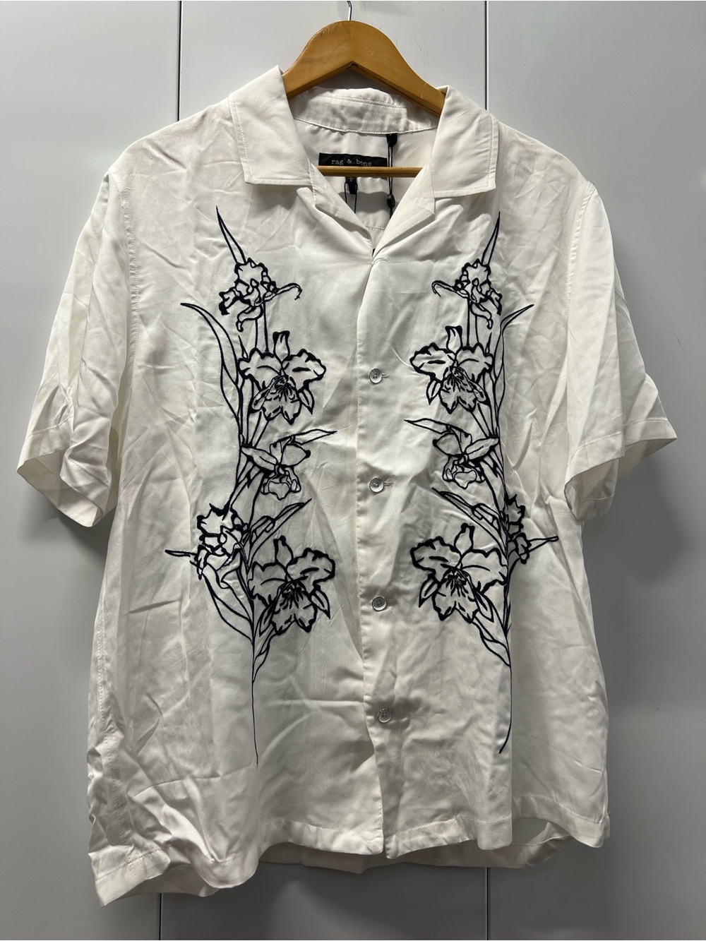 Rag & Bone Avery Resort Floral Designer Streetwear Shirt